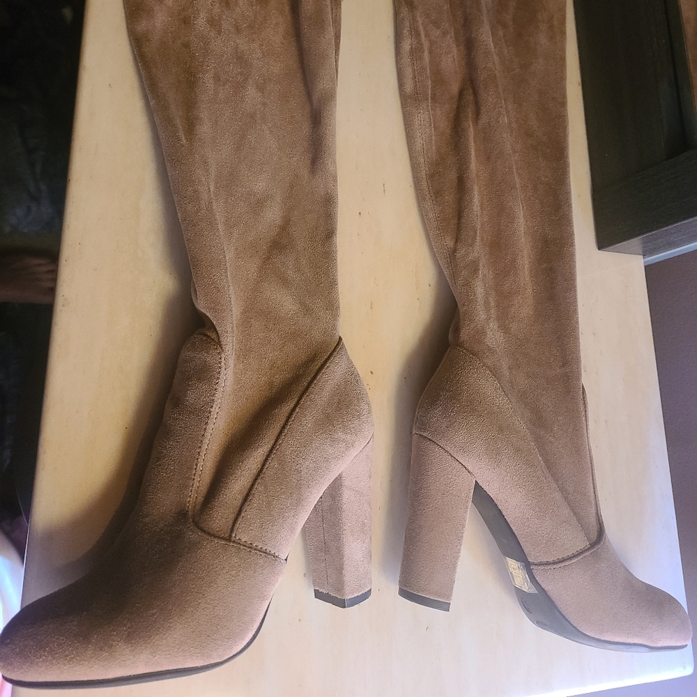 Tan Knee High Boots